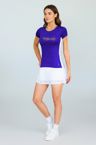 Modern Mesh Tennis Art Short Sleeves