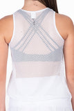 Tennis Art Fold Over Mesh Top