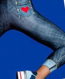 Denim Heart Pocket Legging