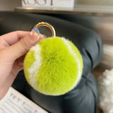 Plush Tennis Ball Key Ring