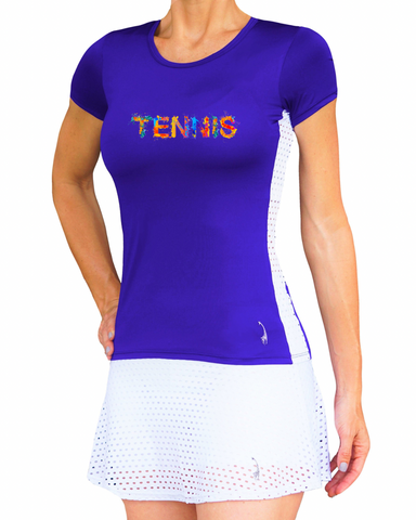 Watercolor Tennis Short Sleeves