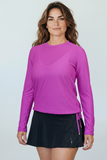 Long Sleeves Adjustable Mesh Top