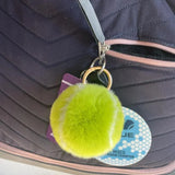 Plush Tennis Ball Key Ring