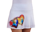 White Double Hearts Skirt
